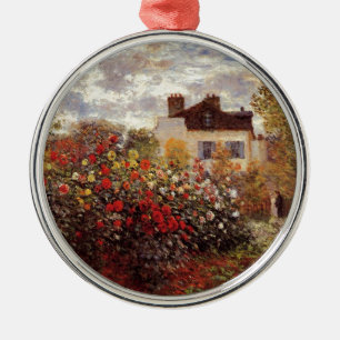 vintage flowers monet-s-garden-in-argenteuil-sun metal tree decoration