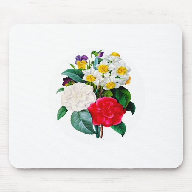 Vintage Flowers Mouse Pad (Front)
