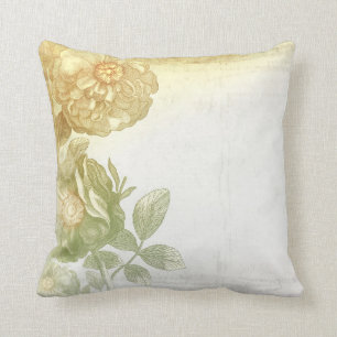 vintage flowers old elegant cushion
