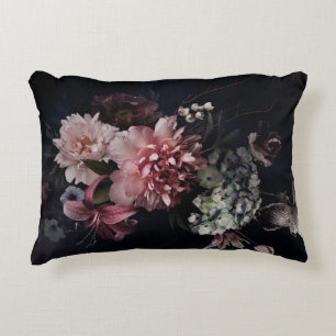 Vintage flowers. Peonies, tulips, lily, hydrangea Decorative Cushion