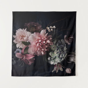 Vintage flowers. Peonies, tulips, lily, hydrangea Tapestry