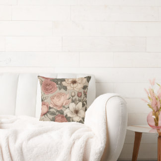 vintage flowers pillow