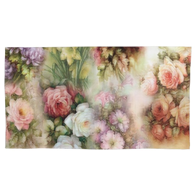Vintage Flowers Pillowcase (Front)