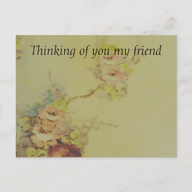 Vintage Flowers Postcard (Front)