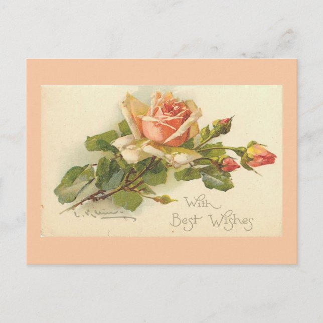Vintage Flowers Postcards (Front)