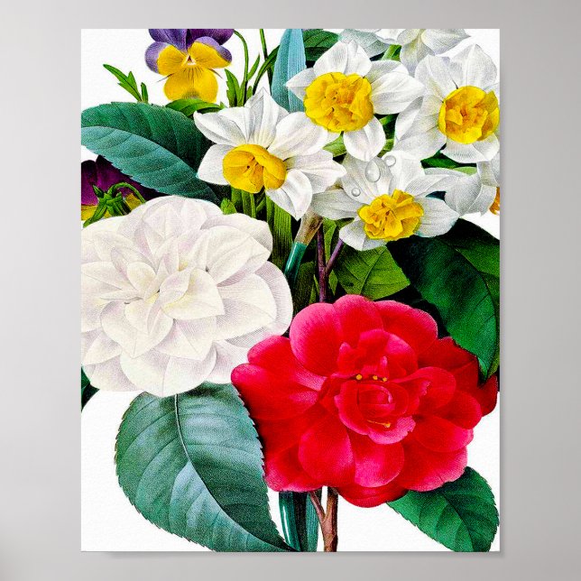 Vintage Flowers Poster (Front)