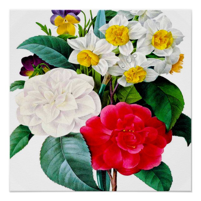 Vintage Flowers Poster (Front)