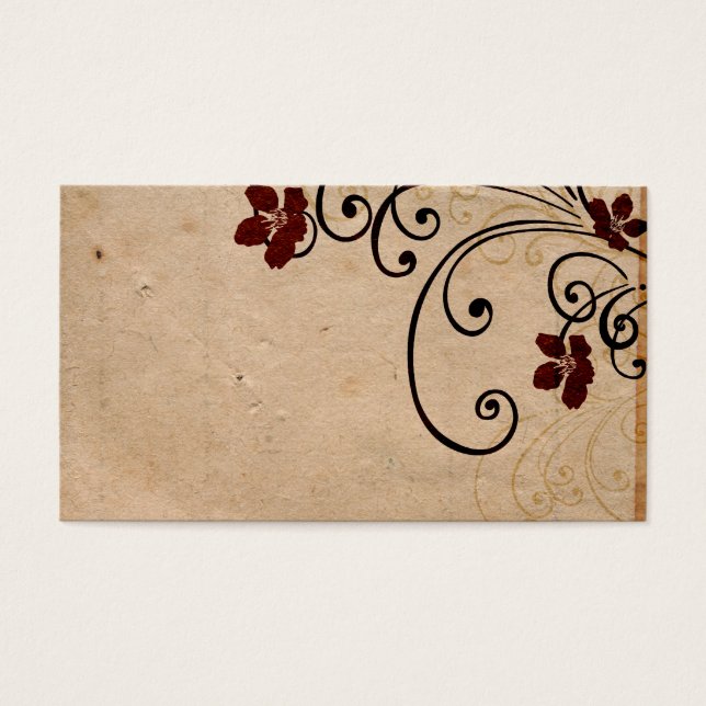 Vintage flowers Profile Card (Front)