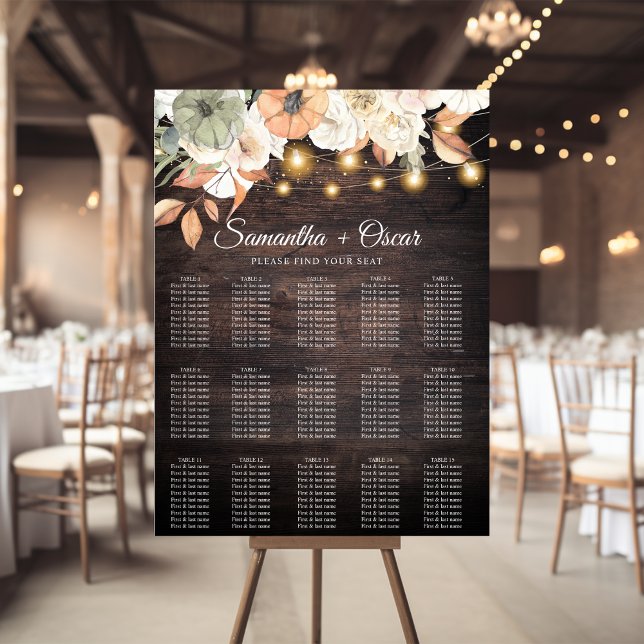 Vintage Flowers & Pumpkin Autumn  Poster (Creator Uploaded)