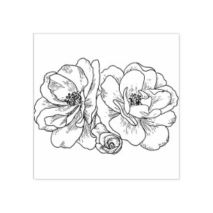 Vintage Flowers Rubber stamp