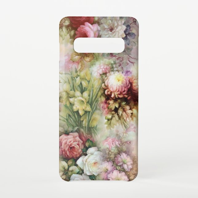 Vintage Flowers Samsung Galaxy Case (Back)