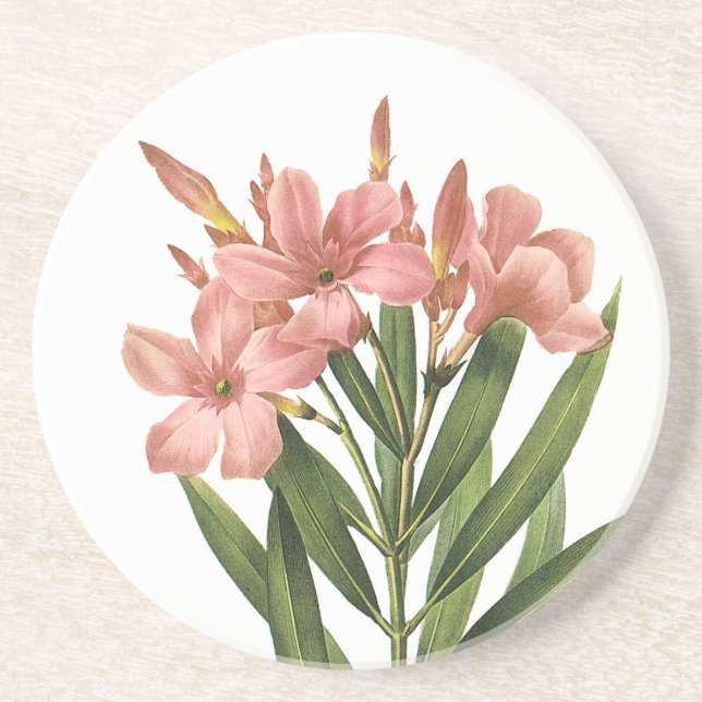 Vintage Flowers sandstone coaster 3 (Front)