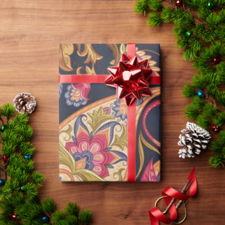 Vintage flowers seamless paisley pattern. wrapping paper