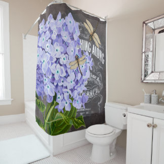 Vintage flowers shower curtain