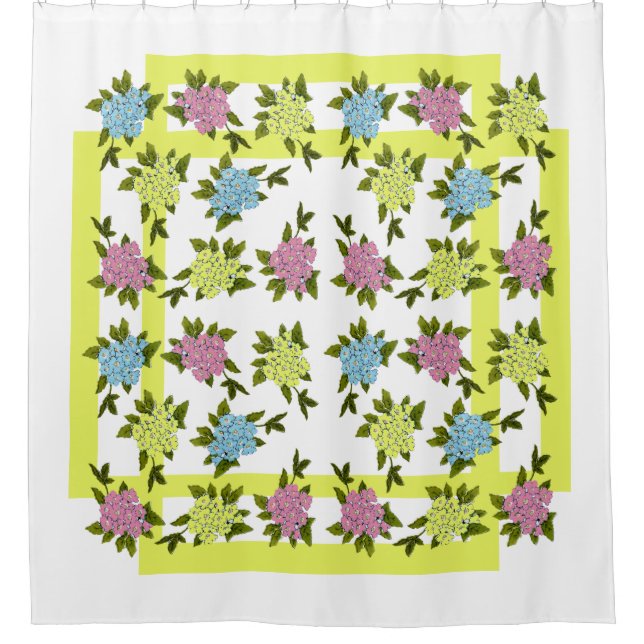 Vintage Flowers Shower Curtain (Front)