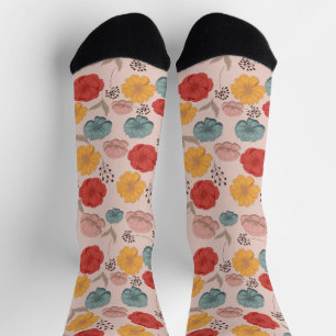 Vintage flowers socks