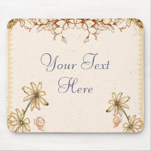 Vintage Flowers Wedding Mouse Pad