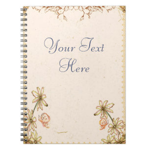 Vintage Flowers Wedding Notebook