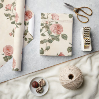 Vintage Flowers Wrapping Paper