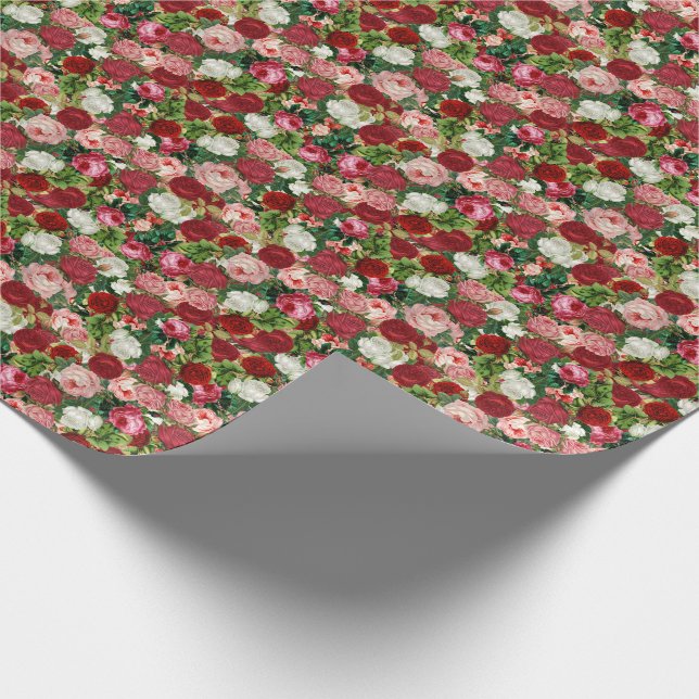 Vintage Flowers Wrapping Paper (Corner)