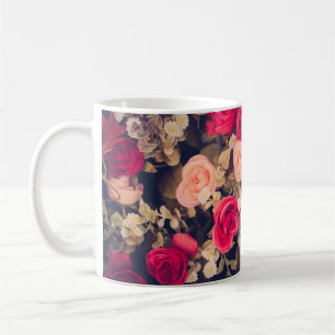 Vintage Flowersflower, vintage, floral, mother, da Coffee Mug