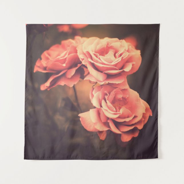 Vintage Flowersvintage, flower, rose, antique, bac Tapestry (Front)