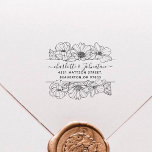 Vintage Flowery Wedding Return Address Elegant Rubber Stamp<br><div class="desc">Make your own beautiful vintage wedding return address!
The design features a gorgeous vintage-style floral frame with elegant text. The names of the bride and the groom are in elegant script and the address is at the bottom.
Insert your information to make it truly unique! You will be delighted!</div>