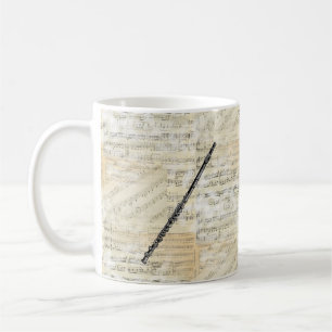 Vintage Flute Music Mug