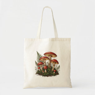 Vintage Fly Agaric Mushroom Illustration Tote Bag