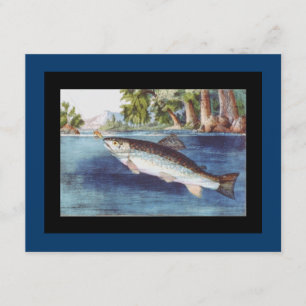 Vintage Fly Fishing art Invitation