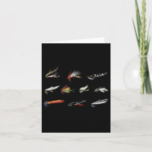 Vintage Fly Fishing Lures In Colour Card