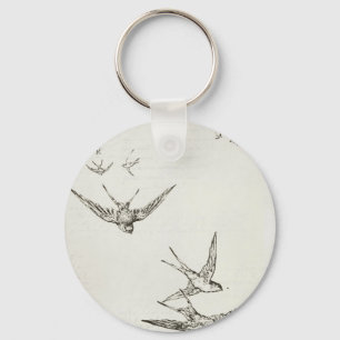 Vintage Flying Birds Key Ring