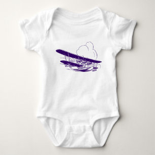Vintage Flying Boat Baby Bodysuit