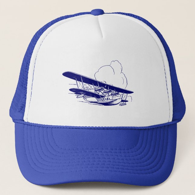 Vintage Flying Boat Trucker Hat (Front)