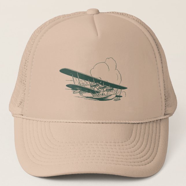 Vintage Flying Boat Trucker Hat (Front)