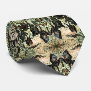 Vintage flying fox bat black bats elegant gothic  tie
