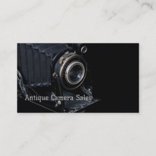 Vintage folding bellows camera business card