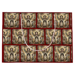 Vintage Folk Art Angel Gift Bag