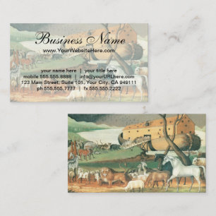 Vintage Folk Art, Noah's Ark by Edward Hicks Business Card
