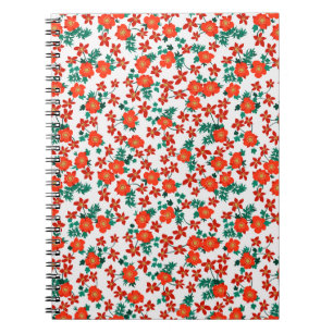 Vintage folk floral background. Seamless vintage p Notebook
