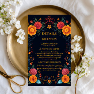 Vintage Folk Floral Elegant Enclosure Card