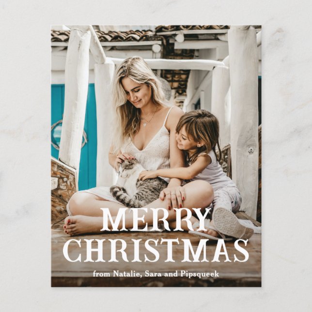 Vintage Font Simple Photo Modern Christmas (Front)