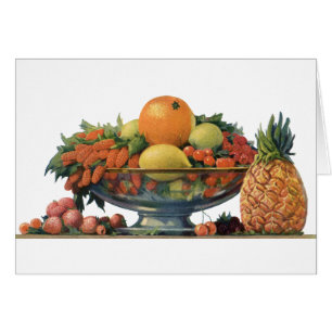 Vintage Food, Assorted Fruit in a Bowl