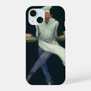 Vintage Food Business, Baker with Pastry Desserts iPhone 15 Case