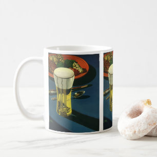 Vintage Food Drinks, Glass of Beer, Dinner Coffee Mug