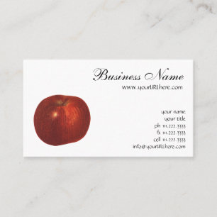 Vintage Food Fruit, Organic Red Delicious Apple Business Card