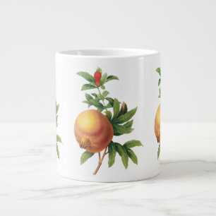 Vintage Food Fruit, Pomegranate by Redoute Large Coffee Mug