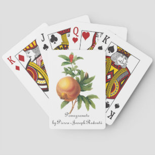 Vintage Food Fruit, Pomegranate by Redoute Playing Cards