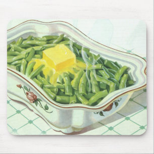 Vintage Food, Green Bean Casserole with Butter Mouse Pad