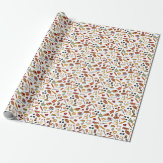 Vintage food illustrations: seamless pattern. wrapping paper
